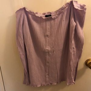 Off the shoulder Lilac top